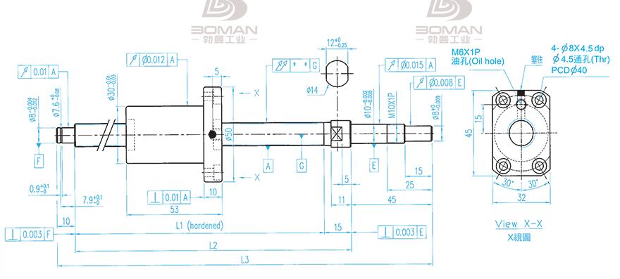TBI XSVR01210B1DGC5-280-P1 tbi滚珠丝杆可提供轴端加工